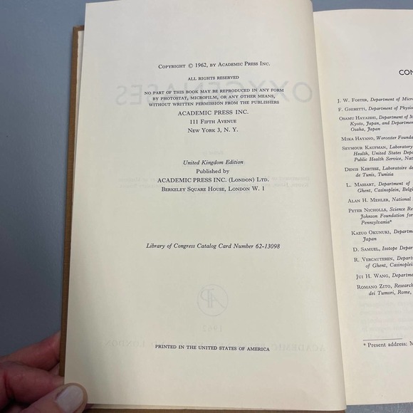 OXYGENASES Edited by Osamu Hayaishi 1962 - Picture 5 of 5